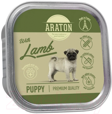 Влажный корм для собак Araton Puppy для щенков с ягненком / KIK45702 (150г)