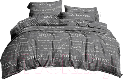 Комплект постельного белья PANDORA №5044 2.0 с европростыней (полисатин)