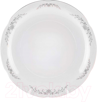 Тарелка столовая обеденная Cmielow i Chodziez Камелия OK01390-OMAZ2303 (серый орнамент)