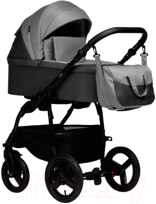 Детская универсальная коляска INDIGO Impulse 2 в 1 (Im 03, темно-серый/светло-серый)