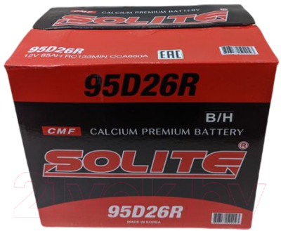 Автомобильный аккумулятор Solite 95D26R B/H (85 А/ч)