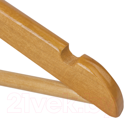 Набор деревянных вешалок-плечиков Brabix 880296 (5шт, сосна)