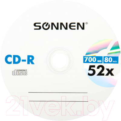 Набор дисков CD-R Sonnen 700Mb 52x (25шт)