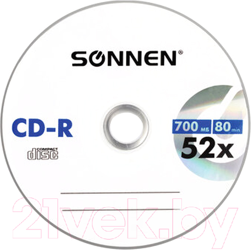 Набор дисков CD-R Sonnen 700Mb 52x