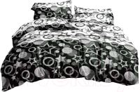 Комплект постельного белья PANDORA №3958 2.0 с европростыней (полисатин) - 