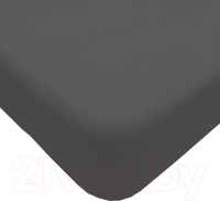 Простыня Luxsonia Трикотаж на резинке 140x200 / Мр0010-25Графит5250ТД - 
