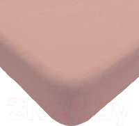 Простыня для малышей Luxsonia Трикотаж на резинке 60x120 / Мр0010-5 (розовый) - 