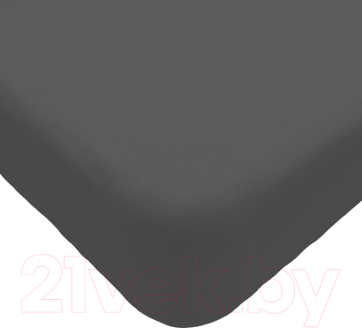 Простыня Luxsonia Трикотаж на резинке 90x200 / Мр0010-25Графит5250ТД
