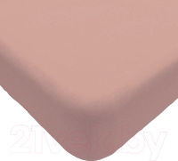 Простыня Luxsonia Трикотаж на резинке 90x200 / Мр0010-5 (розовый) - 