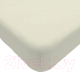Простыня Luxsonia Трикотаж на резинке 90x200 / Мр0010-6 (молочный) - 