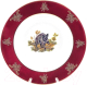 Тарелка столовая обеденная Cmielow i Chodziez Астра 1051/2 / 0D01490 (охота красный) - 