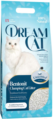 Наполнитель для туалета Dream Cat Бентонитовый без запаха (5л)