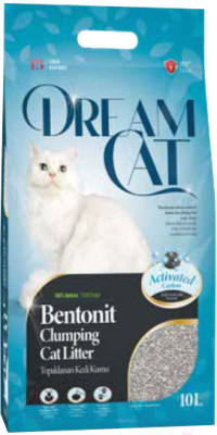 Наполнитель для туалета Dream Cat Бентонитовый с активированным углем (10л)