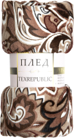 

Плед TexRepublic, Absolute Узоры бежевые Фланель 180x200 / 74626