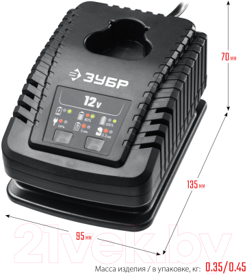 Зарядное устройство для электроинструмента Зубр АКБ Профессионал RT7-12-2