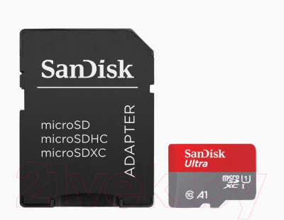 Карта памяти SanDisk Ultra MicroSDXC 256GB + адаптер (SDSQUAC-256G-GN6MA)