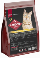 Сухой корм для кошек Landor Полнорацион. для стерилизованных с индейкой и уткой / L1015 (2кг) - 