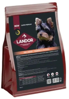 Сухой корм для собак Landor Для щенков и юниоров мелких пород c индейкой и лососем / L1006 (1кг) - 