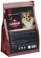 Сухой корм для собак Landor Для взрослых собак мелких пород c индейкой и уткой / L1009 (1кг) - 