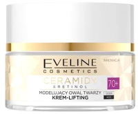 Крем для лица Eveline Cosmetics Ceramides&Retinol Лифтинг для моделирования овала лица 70+ (50мл) - 