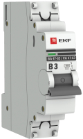 Выключатель автоматический EKF 1P 3А (В) 4.5kA ВА 47-63 / mcb4763-1-03B-pro - 