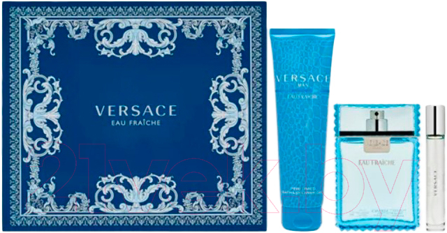 Парфюмерный набор Versace Man Eau Fraiche Туалетная вода+Гель для душа+Миниатюра