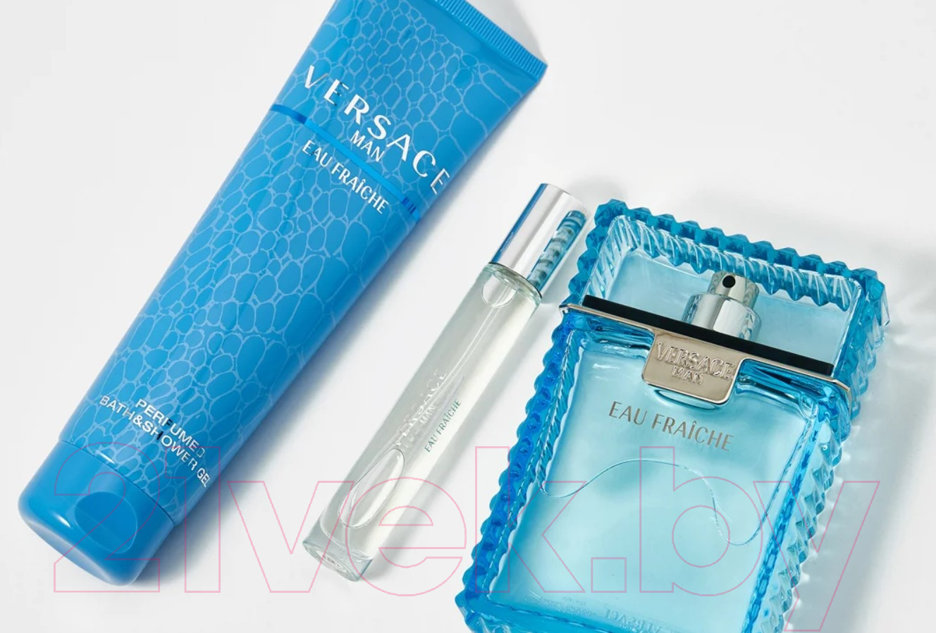 Парфюмерный набор Versace Man Eau Fraiche Туалетная вода+Гель для душа+Миниатюра