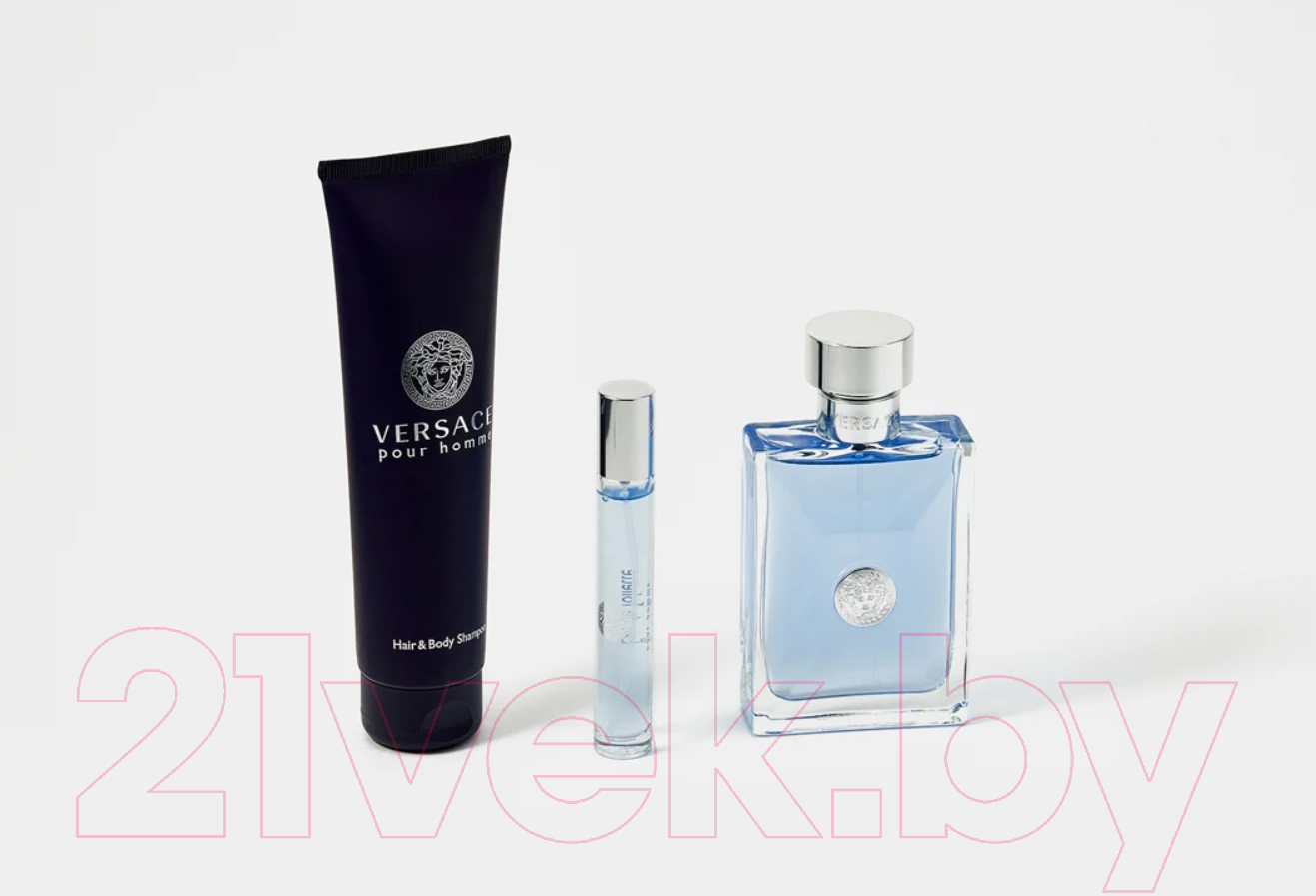 Парфюмерный набор Versace Pour Homme Туалетная вода+Шампунь+Миниатюра