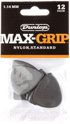 Набор медиаторов Dunlop Manufacturing Manufacturing 449P1.14 Max-Grip Nylon Standard
