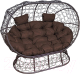 Диван садовый M-Group Лежебока / 11190205 (на подставке с коричневым ротангом/коричневая подушка) - 