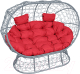 Диван садовый M-Group Лежебока / 11190306 (на подставке с серым ротангом/красная подушка) - 