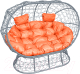 Диван садовый M-Group Лежебока / 11190307 (на подставке с серым ротангом/оранжевая подушка) - 
