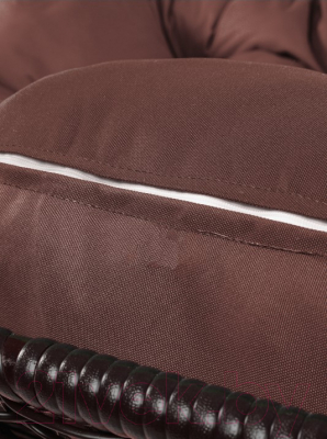 Диван подвесной M-Group Лежебока / 11180205 (с коричневым ротангом/коричневая подушка)