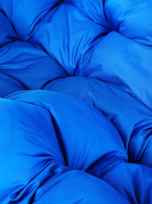 Диван подвесной M-Group Лежебока / 11180210 (с коричневым ротангом/синяя подушка)