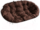 Диван садовый M-Group Мамасан / 12100105 (белый/коричневая подушка) - 