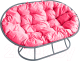 Диван садовый M-Group Мамасан / 12100308 (серый/розовая подушка) - 