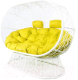 Диван садовый M-Group Лежебока / 11190111 (на подставке с белым ротангом/желтая подушка) - 