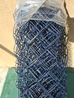 Сетка-рабица Белзабор ПВХ D 2.4мм 1.5x10м (ячейка 55x55мм, синий)