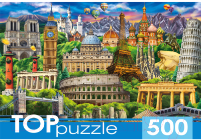 Пазл Top Puzzle Достопримечательности мира / П500-0733 (500эл)