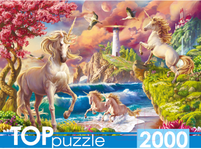 Пазл Top Puzzle Маяк и единороги / П2000-0740 (2000эл)