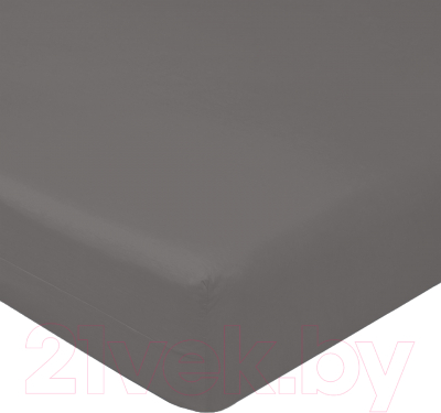 Простыня Luxsonia Поплин на резинке 160x200 / Мр0040-26 (графит)