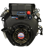 Двигатель бензиновый Lifan LF2V80F-A 4000 D25 20А (29л.с., датчик давл./м, м/радиатор, счетчик моточасов) - 