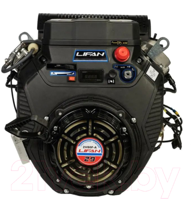 Двигатель бензиновый Lifan LF2V80F-A 4000 D25 20А (29л.с., датчик давл./м, м/радиатор, счетчик моточасов)