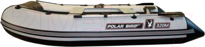 Надувная лодка Polar Bird Merlin PB- 360M ПБ37 стеклокомпозит (черный/белый)
