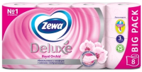 Туалетная бумага Zewa Deluxe Орхидея (1х8рул) - 