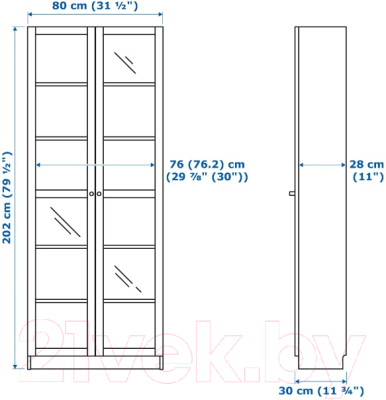 Шкаф Ikea Билли/Морлиден 792.435.57