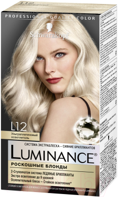 Крем-краска для волос Luminance Стойкая L12 (ультра платиновый осветлитель)