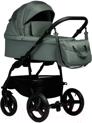 Детская универсальная коляска INDIGO Impulse Eco 2 в 1 (Ie 01, шалфей кожа/шалфей)