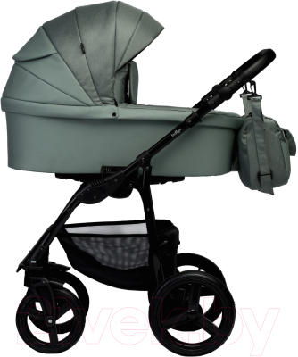 Детская универсальная коляска INDIGO Impulse Eco 2 в 1 (Ie 01, шалфей кожа/шалфей)