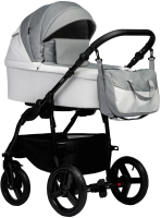 Детская универсальная коляска INDIGO Impulse Eco 2 в 1 (Ie 03, белая кожа/серый) - 